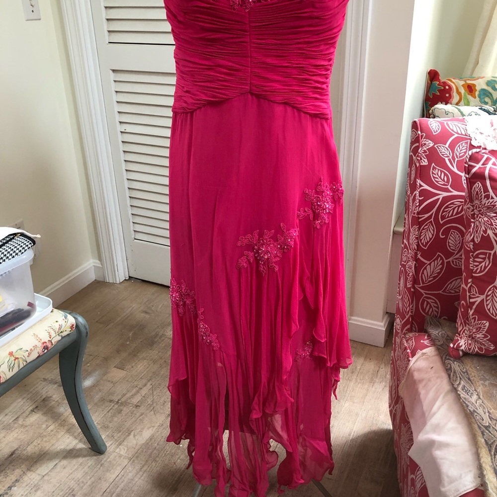 Fuchsia pink, Stevie Nicks style dress